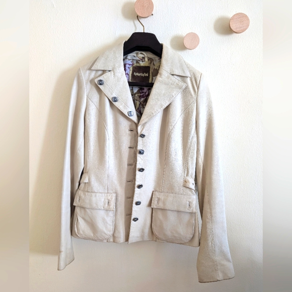 Resurrected Cream-colored Utility Jacket - Size S